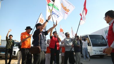 Pelepasan 24 truk bantuan kemanusiaan dari Indonesia untuk masyarakat Gaza, Senin (13/04).